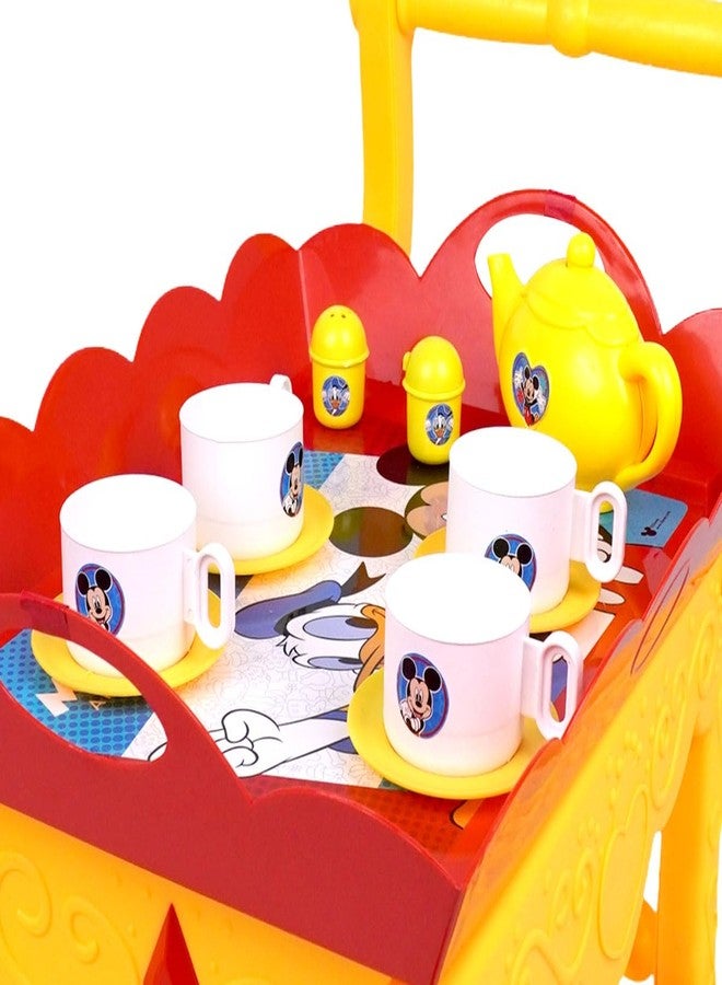 Kriiddaank Mickey Tea Trolley - Tea-Set with Cups & Saucers, Best Gift for Kids | Fun & Educational Toy for Kids | Safe, Engaging & Interactive Play - Image 3